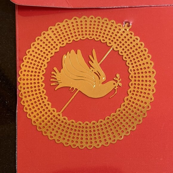 Gold’n Cross Stitch 24 Kt Gold Plated Ornament Lot Of 6 Christmas Needleform - Picture 2 of 8